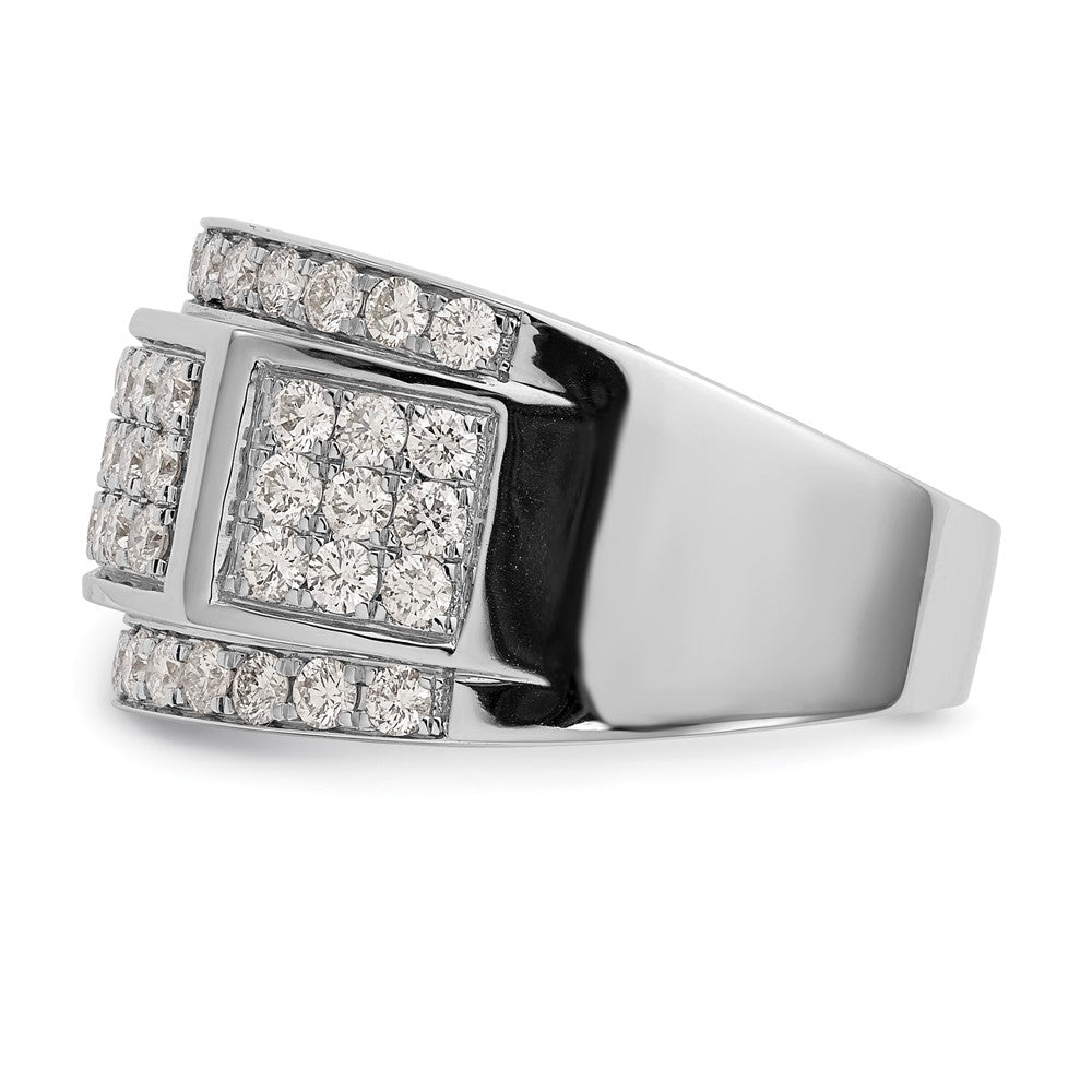 14K Weißgold Ring mit 2 ct. im Labor gezüchteten Diamanten, VS/SI+ G+, für Herren