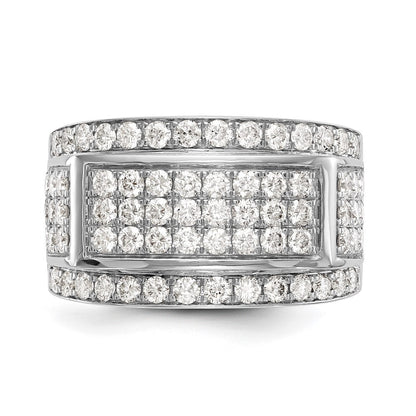 14K Weißgold Ring mit 2 ct. im Labor gezüchteten Diamanten, VS/SI+ G+, für Herren