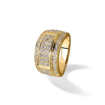 Ibgoodman 14K Weißgold 3 Karat Im Labor Gezüchtet Diamant Vs/si+ G+ Herren Ring