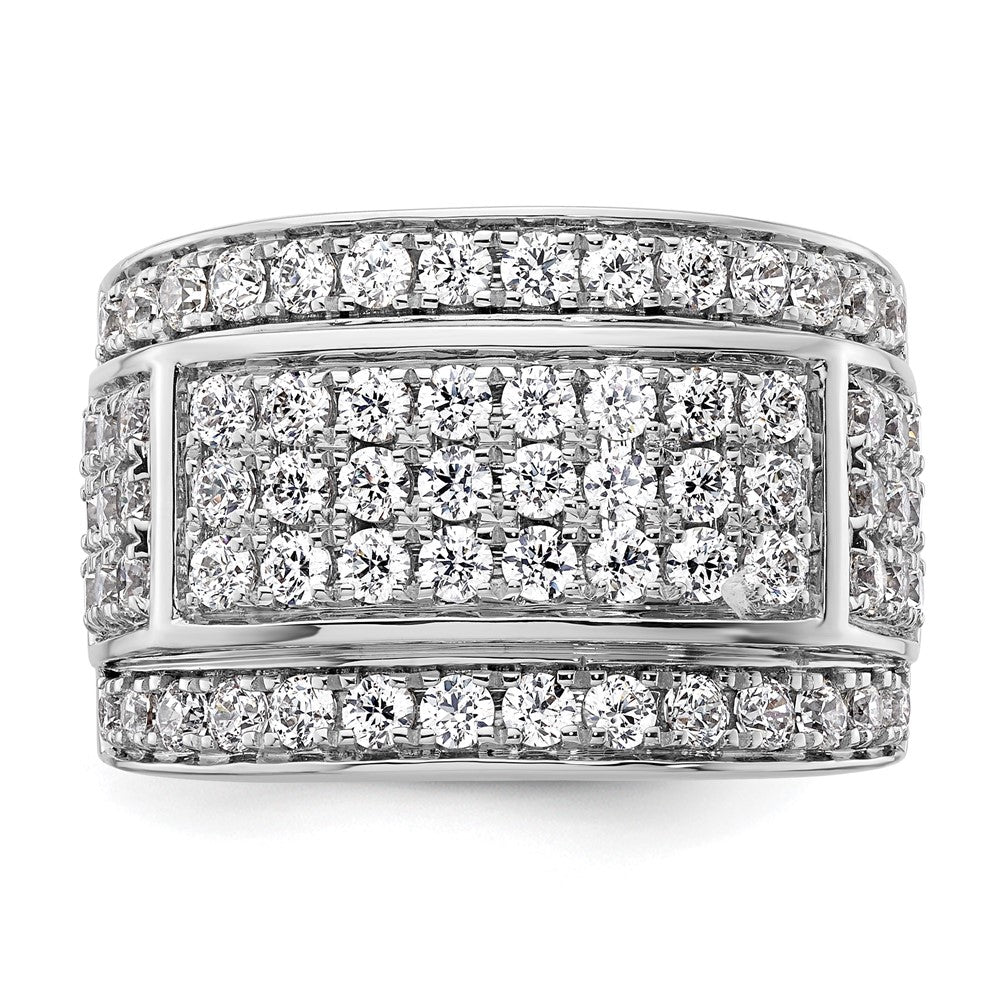 True Origin 14K Weißgold Herren 3 Karat Im Labor Gezüchtet Diamant Vs+ F+ Komplett Heirloom Ring