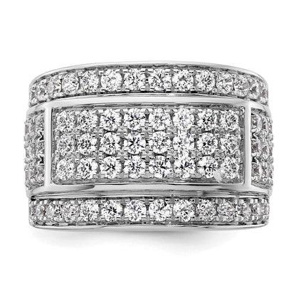 True Origin 14K Weißgold Herren 3 Karat Im Labor Gezüchtet Diamant Vs+ F+ Komplett Heirloom Ring
