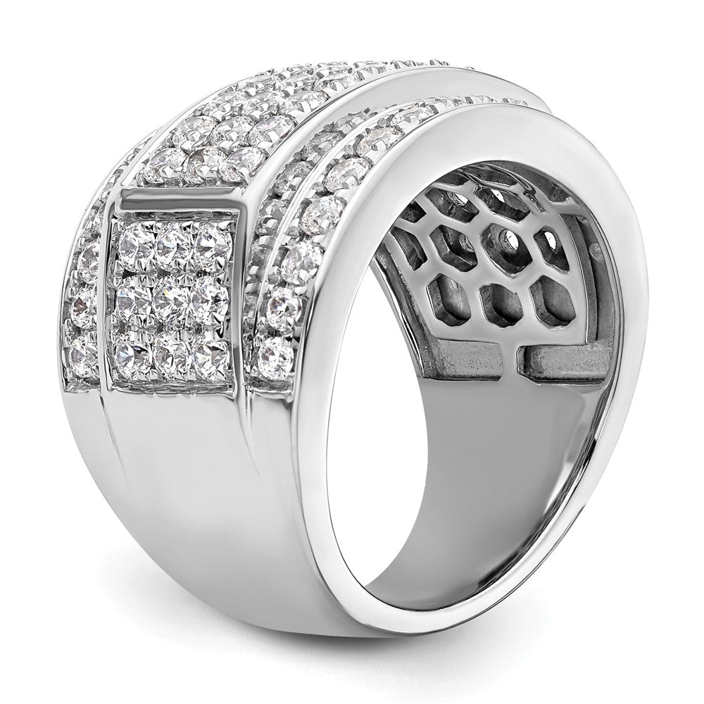 True Origin 14K Weißgold Herren 3 Karat Im Labor Gezüchtet Diamant Vs+ F+ Komplett Heirloom Ring