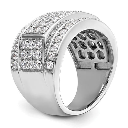 True Origin 14K Weißgold Herren 3 Karat Im Labor Gezüchtet Diamant Vs+ F+ Komplett Heirloom Ring