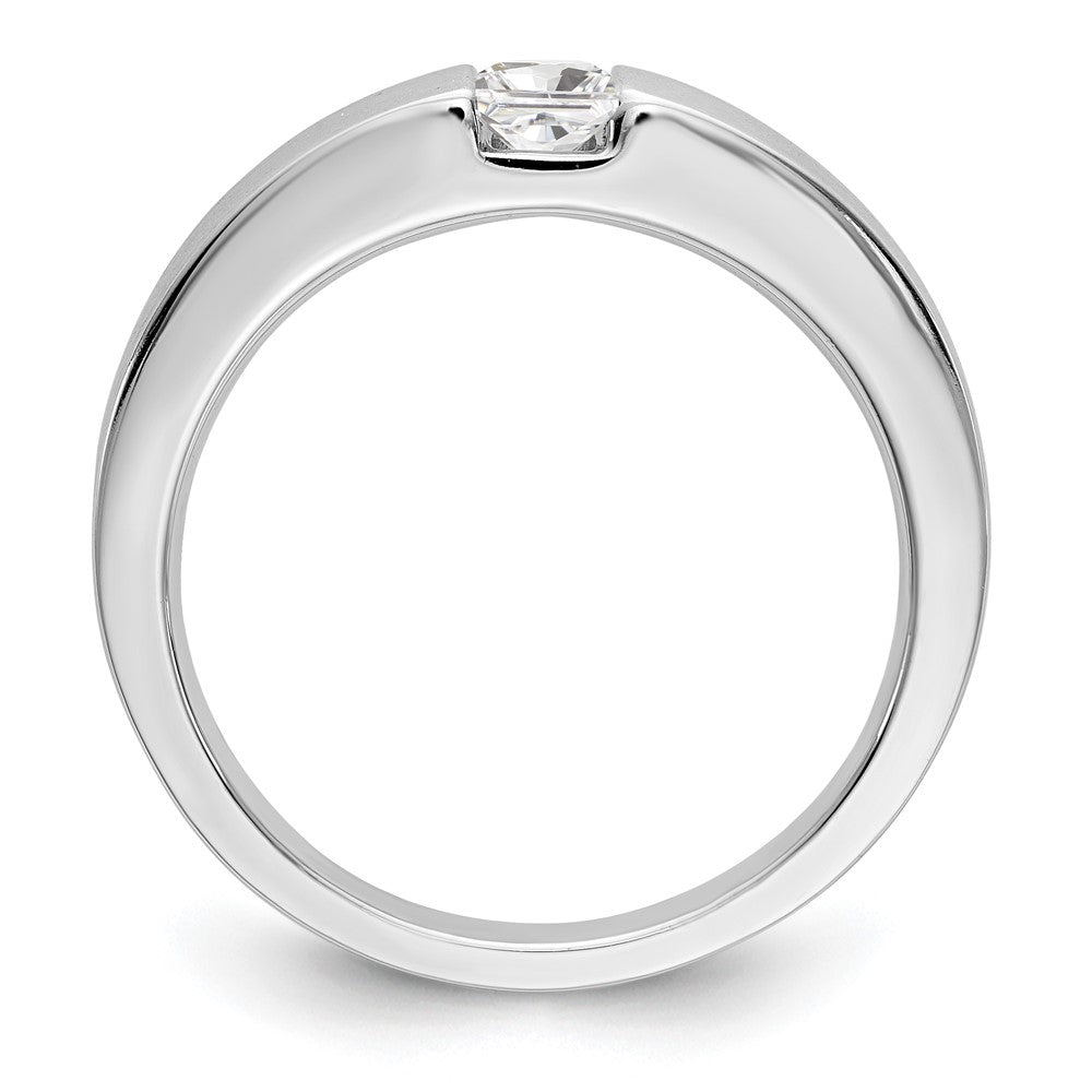 14K Weißgold Herren-Ring mit echten AA-Diamanten
