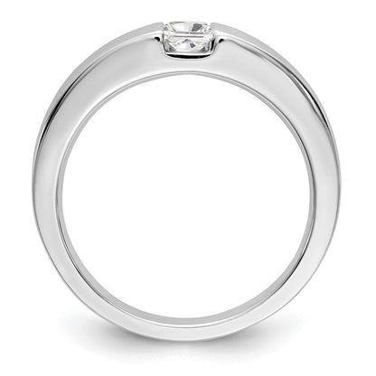 14K Weißgold Herren-Ehering mit natürlichen Diamanten 0,275 ct