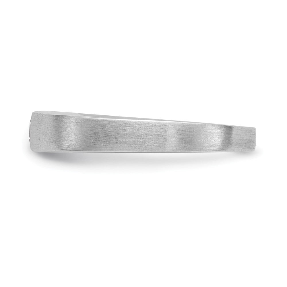 14K Weißgold Herren-Ehering mit natürlichen Diamanten 0,275 ct