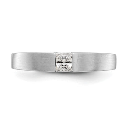 14K Weißgold Herren-Ehering mit natürlichen Diamanten 0,275 ct