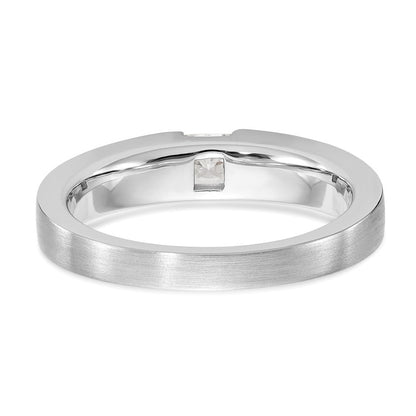 14K Weißgold Herren-Ehering mit natürlichen Diamanten 0,275 ct