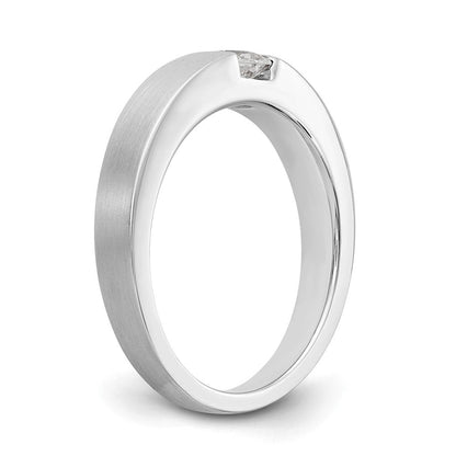 14K Weißgold Herren-Ring mit echten AA-Diamanten