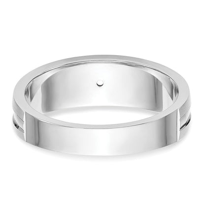 14K Weißgold Herren-Ehering mit natürlichem Diamant 0,07 ct
