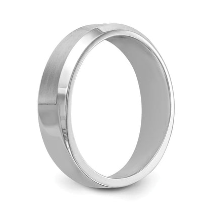 14K Weißgold Herren-Ehering mit natürlichem Diamant