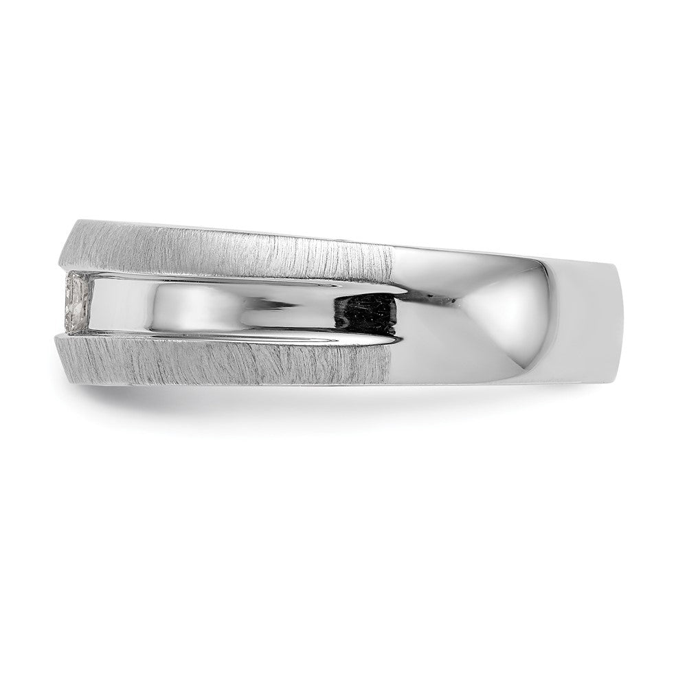 14K Weißgold Herren-Ehering mit natürlichen Diamanten, 0,3 ct. Gesamtgewicht