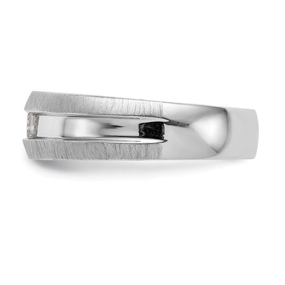 14K Weißgold Herren-Ehering mit natürlichen Diamanten, 0,3 ct. Gesamtgewicht