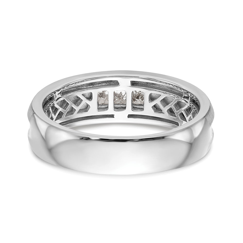 14K Weißgold Herren-Ehering mit natürlichen Diamanten, 0,3 ct. Gesamtgewicht