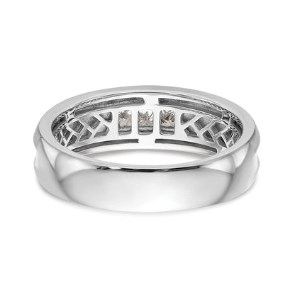 14K Weißgold Herren-Ehering mit natürlichen Diamanten, 0,3 ct. Gesamtgewicht