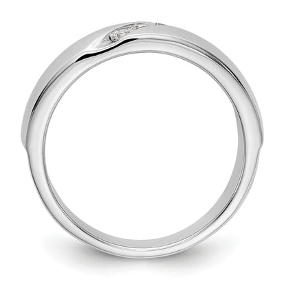 14K Weißgold 3 Stein 1/5 Karat Diamant Komplett Herren Ring