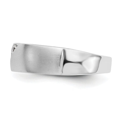 14K Weißgold 3 Stein 1/5 Karat Diamant Komplett Herren Ring