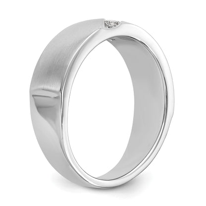14K Weißgold 3 Stein 1/5 Karat Diamant Komplett Herren Ring