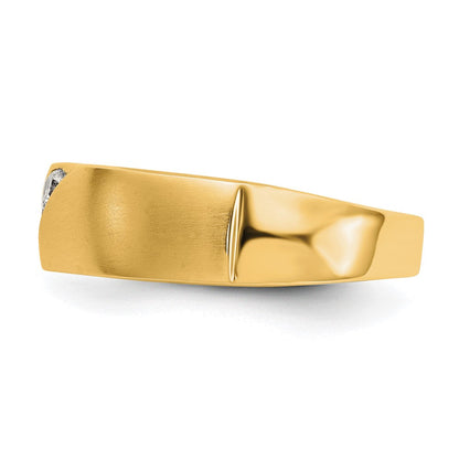 True Origin 14K Gelbgold Herren 1/5 Karat Im Labor Gezüchtet Diamant Vs+ F+ Komplett Ehering Ring