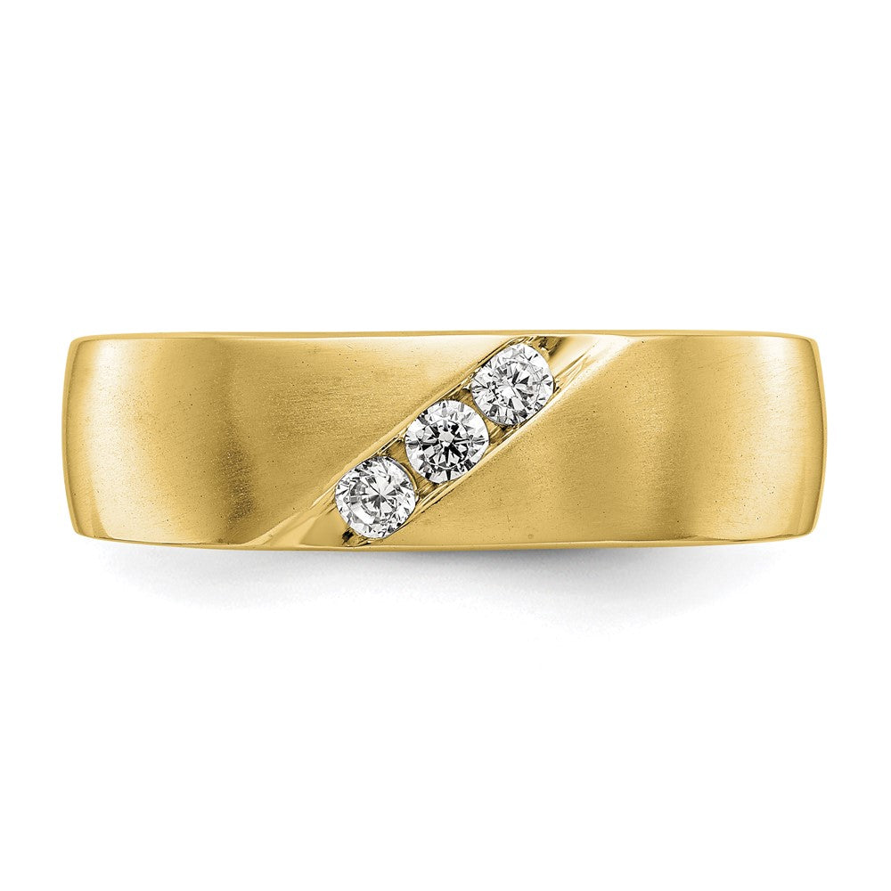 True Origin 14K Gelbgold Herren 1/5 Karat Im Labor Gezüchtet Diamant Vs+ F+ Komplett Ehering Ring