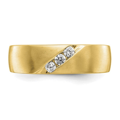 True Origin 14K Gelbgold Herren 1/5 Karat Im Labor Gezüchtet Diamant Vs+ F+ Komplett Ehering Ring