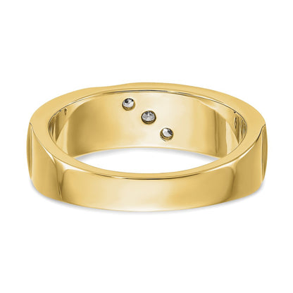 True Origin 14K Gelbgold Herren 1/5 Karat Im Labor Gezüchtet Diamant Vs+ F+ Komplett Ehering Ring