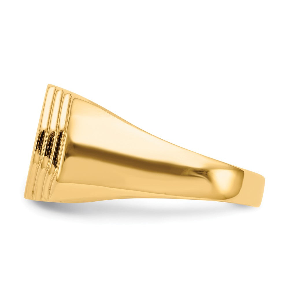 14K Gelbgold Herren-Ring mit natürlichen Diamanten, 0,5 ct Gesamtgewicht