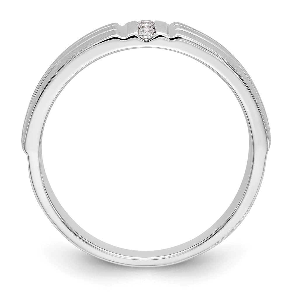 Herrenring aus 14K Weißgold mit natürlichen Diamanten