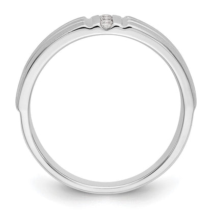 Herrenring aus 14K Weißgold mit natürlichen Diamanten