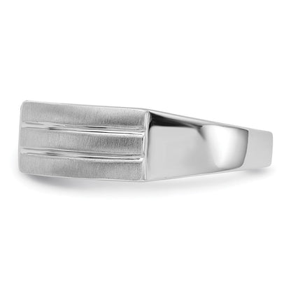 Herrenring aus 14K Weißgold mit natürlichen Diamanten