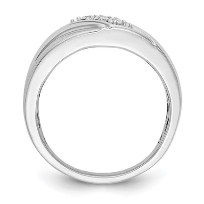 14K Weißgold Ring mit 0,17 ct. Labor-Diamant, VS/SI+ G+, Three-Stone, komplett, Herren