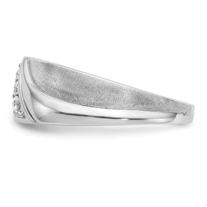 14K Weißgold Ring mit 0,17 ct. im Labor gezüchteten Diamanten VS/SI+ G+, Drei-Stein, für Herren