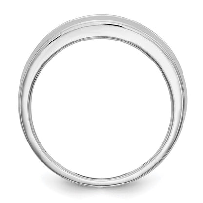 14K Weißgold Herren-Ehering mit natürlichen Diamanten