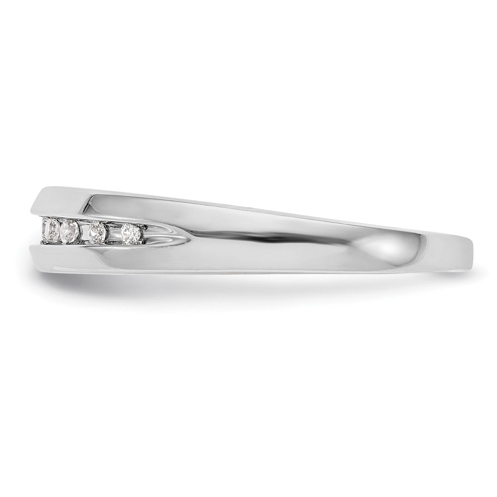 14K Weißgold Herren-Ehering mit natürlichen Diamanten
