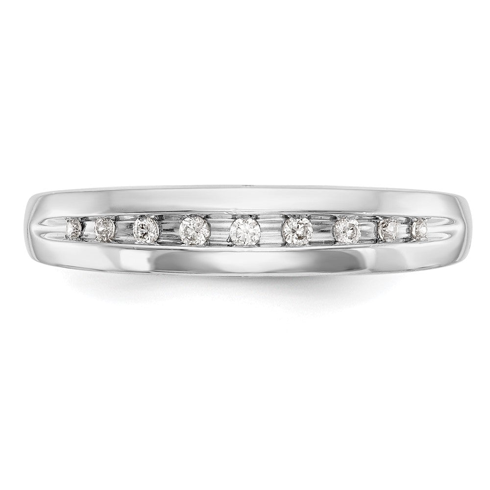 14K Weißgold Herren-Ehering mit natürlichen Diamanten