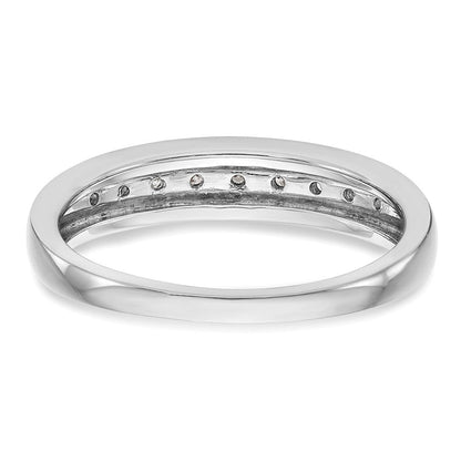 14K Weißgold Herren-Ehering mit natürlichen Diamanten