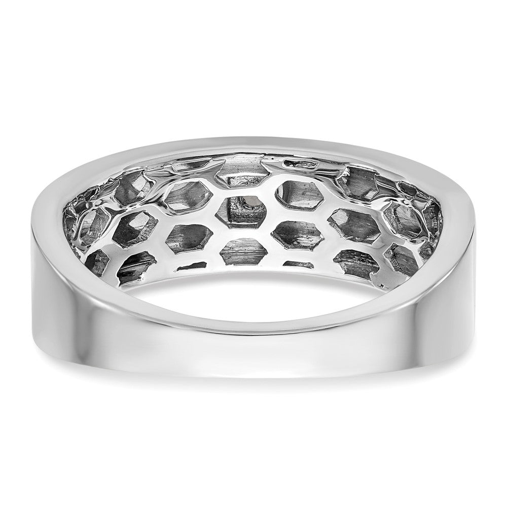 14K Weißgold Herren-Ehering mit natürlichem Diamant 0,08 ct