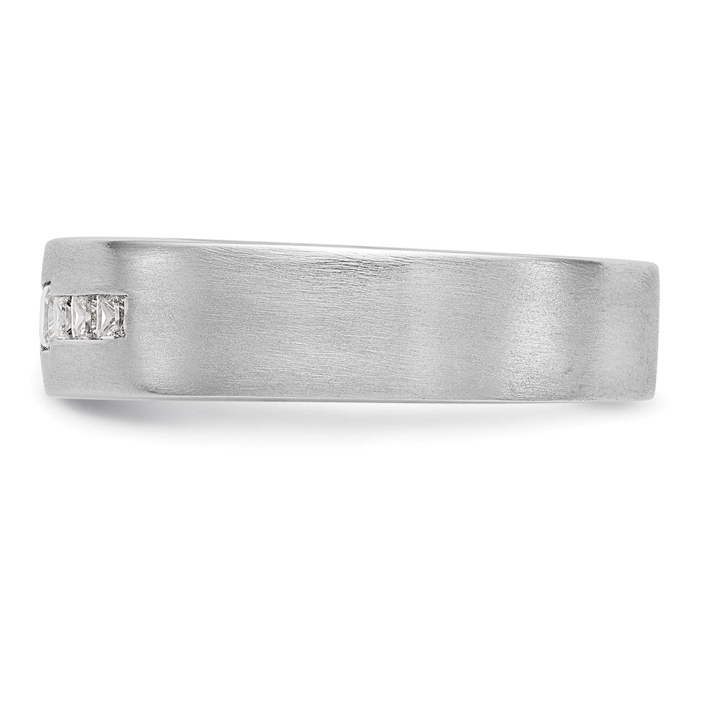 14K Weißgold Herren-Ehering mit natürlichen Diamanten, 0,5 ct Gesamtgewicht