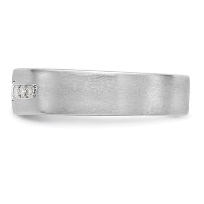 14K Weißgold Herren-Ehering mit natürlichen Diamanten, 0,5 ct Gesamtgewicht