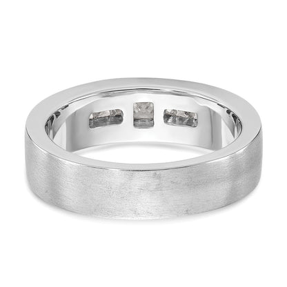 14K Weißgold Herren-Ring mit echten Diamanten