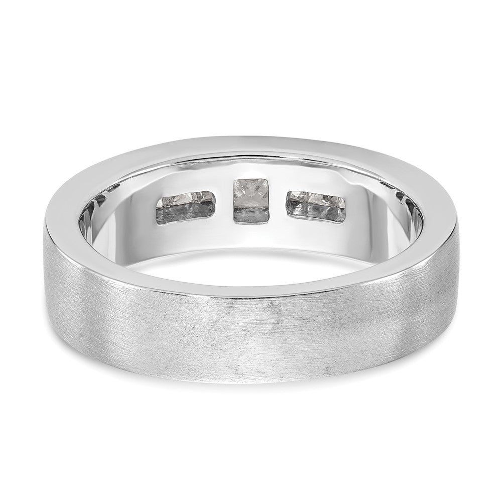14K Weißgold Herren-Ehering mit natürlichen Diamanten, 0,5 ct Gesamtgewicht