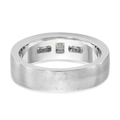 14K Weißgold Herren-Ehering mit natürlichen Diamanten, 0,5 ct Gesamtgewicht