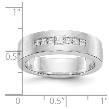 14K Weißgold Herren-Ring mit echten Diamanten