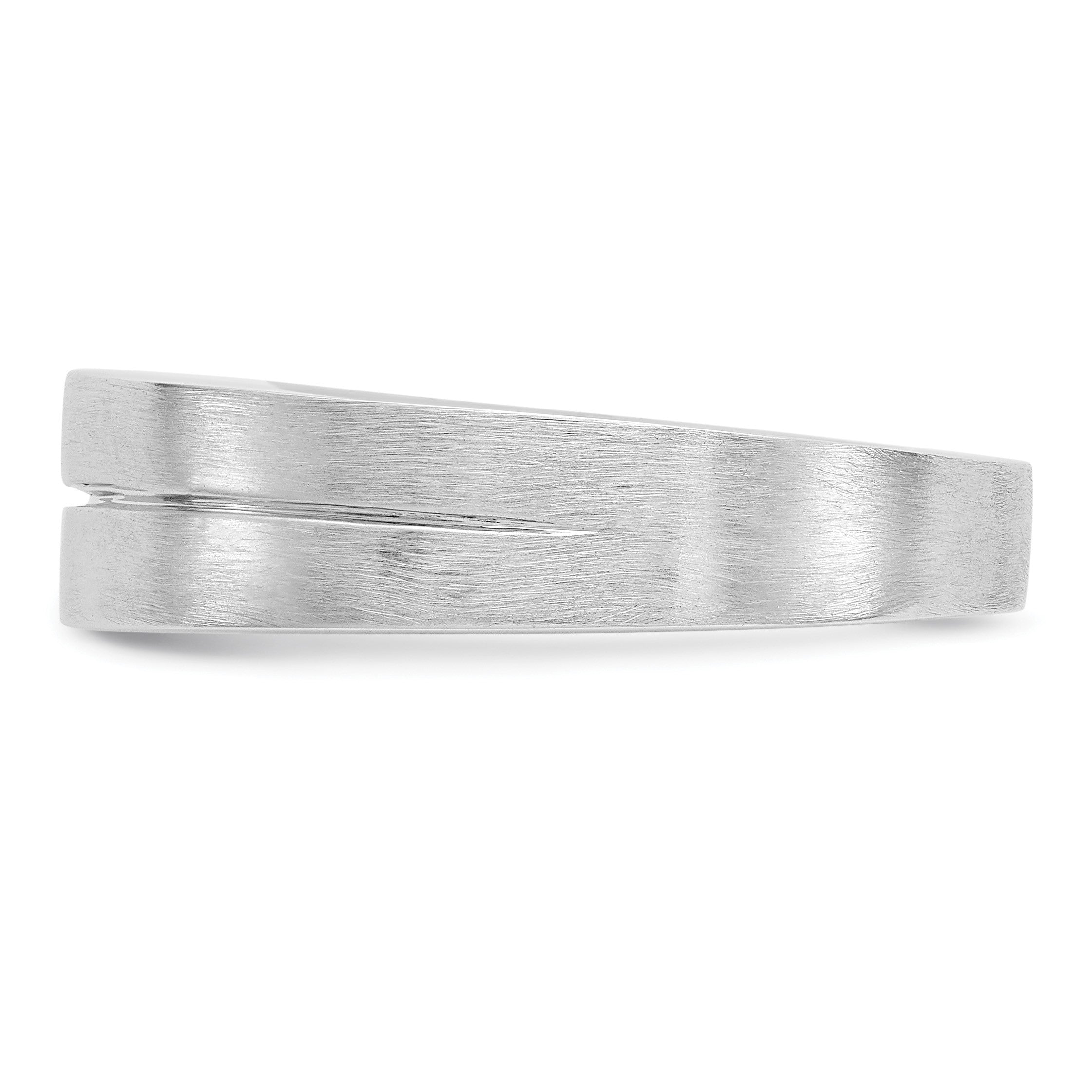 14K Weißgold Herrenring mit echten Diamanten