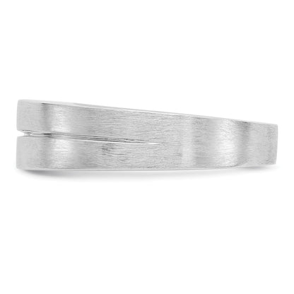 14K Weißgold Herrenring mit echten Diamanten