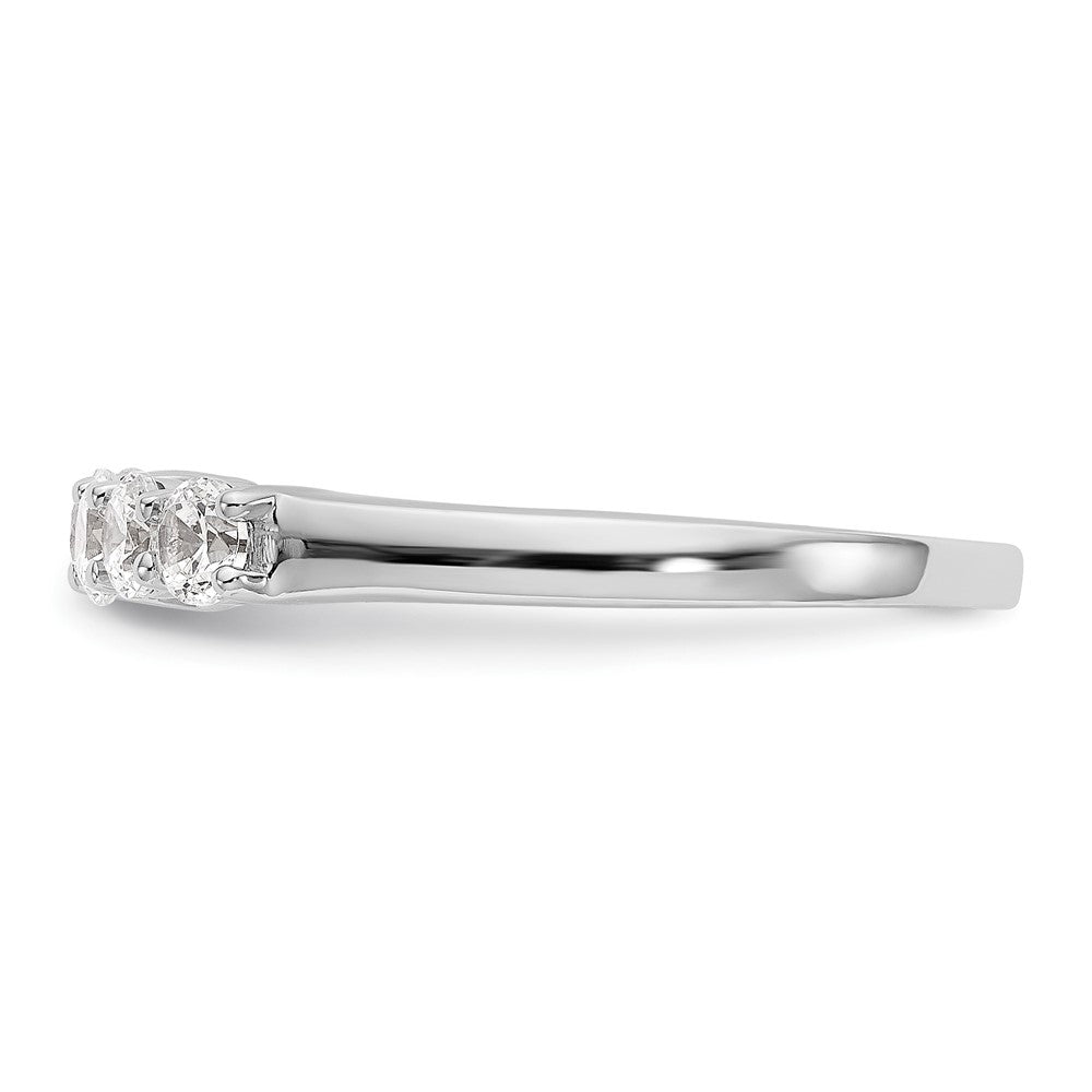 14K Weißgold Ring mit 7 Diamanten in gemeinsamer Krappenfassung, rund, 0,875 ct. Gesamtgewicht