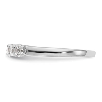 14K Weißgold Ring mit 7 Diamanten in gemeinsamer Krappenfassung, rund, 0,875 ct. Gesamtgewicht