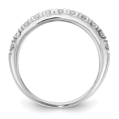 14K Weißgold Ehering mit echten Diamanten