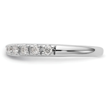 14K Weißgold Ehering mit echten Diamanten