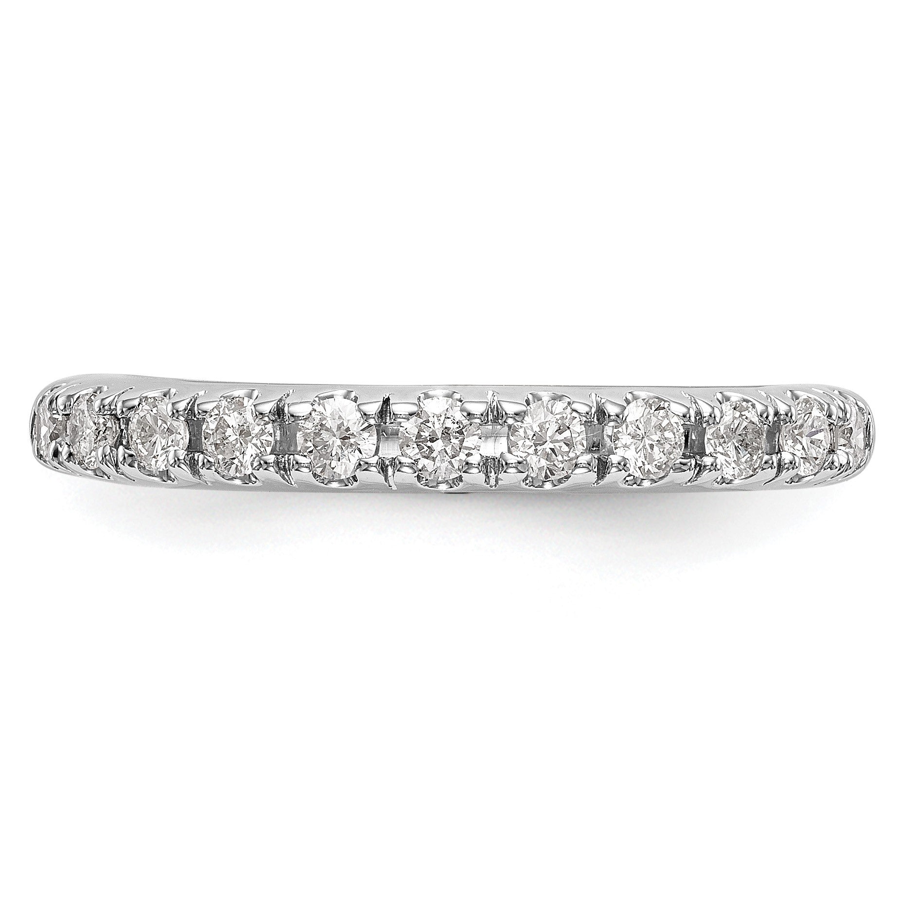 14K Weißgold Ehering mit echten Diamanten